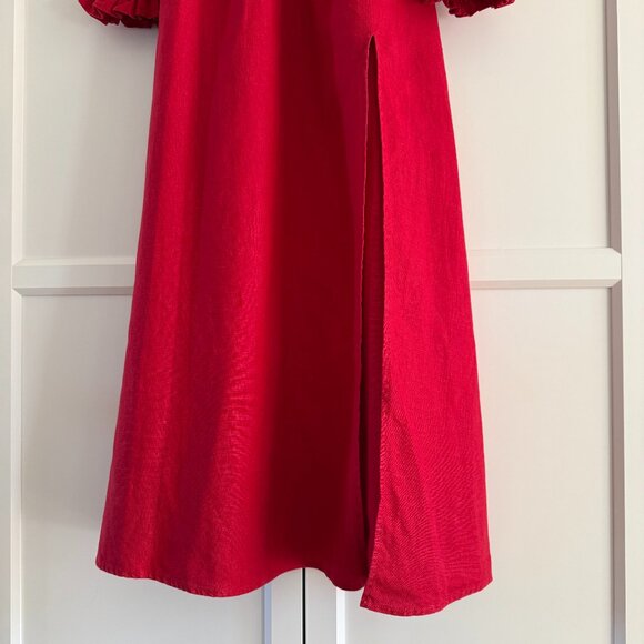 Reformation Gitane Linen Dress Cherry - Size XS - Picture 2 of 5